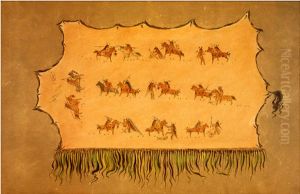 Facsimile of Chief Four Men's Robe - Mandan