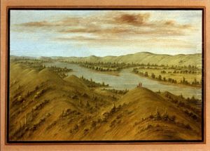 Grassy Bluffs, Upper Missouri by George Catlin