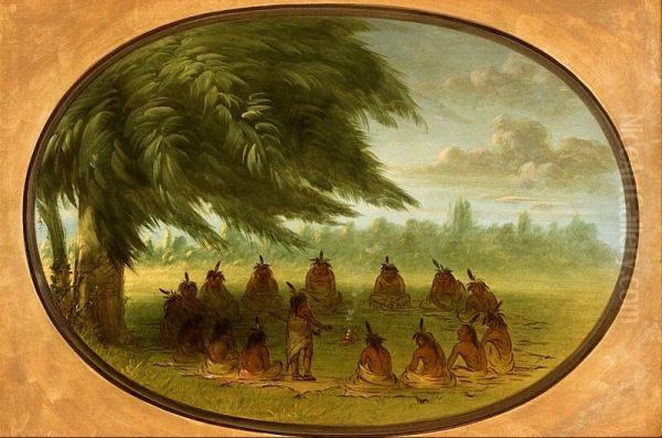 An Indian Council - Sioux - view 1