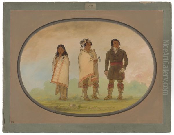 Oneida Chief, His Sister, and a Missionary - view 1