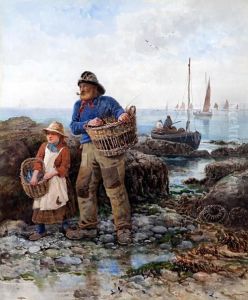 The Two Friends, Return From Fishing, Near Lands End by Richard Harry Carter
