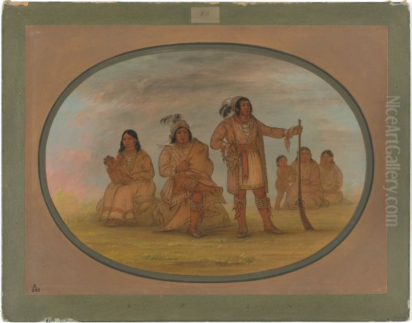 Osceola and Four Seminolee Indians - view 1