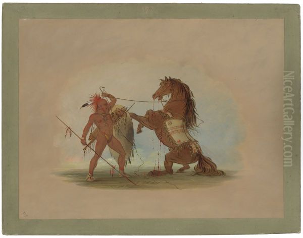 A Pawnee Warrior Sacrificing His Favorite Horse - view 1