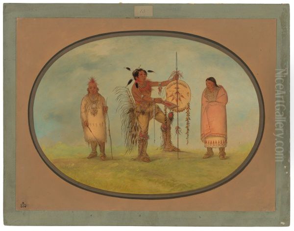 Saukie Warrior, His Wife, and a Boy - view 1