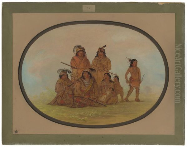 Seminolee Indians, Prisoners at Fort Moultrie - view 1
