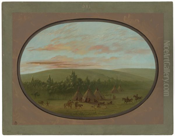 A Sioux Village - view 1