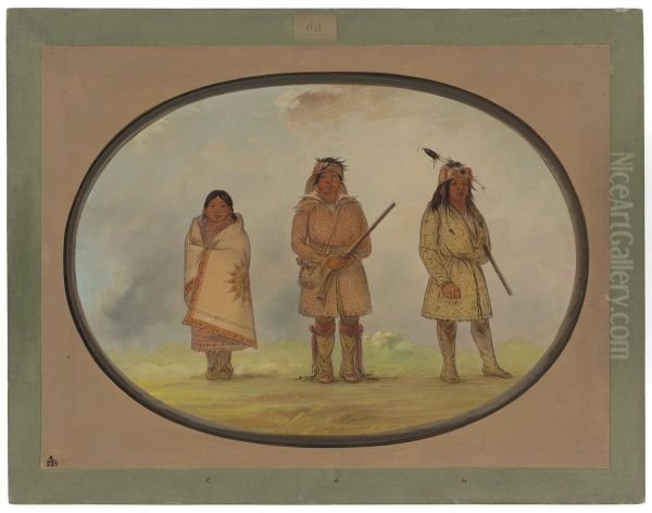 Three Delaware Indians - view 1