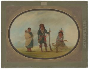 Three Micmac Indians by George Catlin