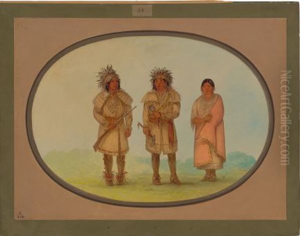 Three Peoria Indians - view 1
