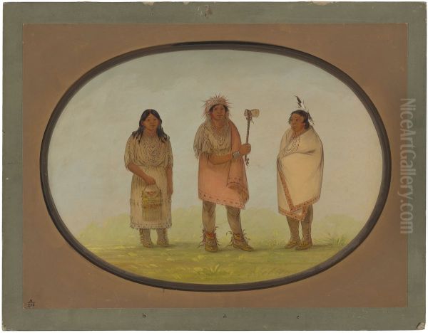 Three Piankeshaw Indians - view 1
