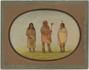 Three Piankeshaw Indians by George Catlin