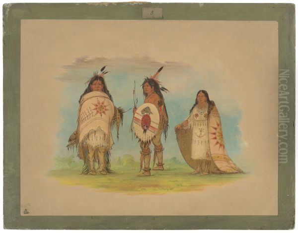Three Riccarree Indians - view 1