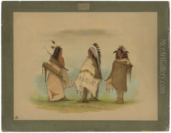 Three Shoshonee Warriors - view 1