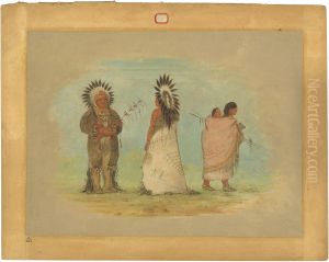 Two Ottoe Chiefs and a Woman by George Catlin