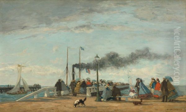 Jetty and Wharf at Trouville - view 1