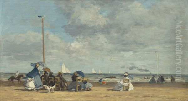 Beach at Trouville - view 1