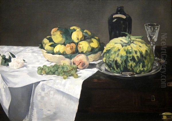 Still Life with Melon and Peaches - view 1