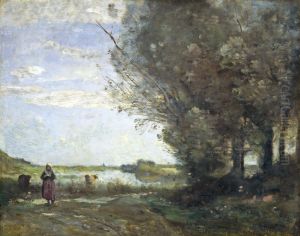 River View by Jean-Baptiste Camille Corot