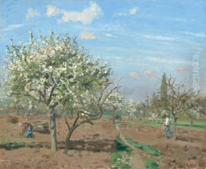 Orchard in Bloom, Louveciennes by Camille Pissarro