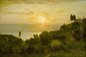 Lake Albano, Sunset by George Inness