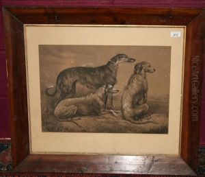 Study Of Deerhounds In Landscape