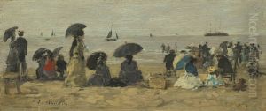 The Beach by Eugene Louis Boudin