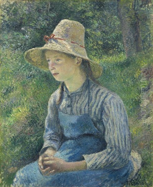 Peasant Girl with a Straw Hat - view 1