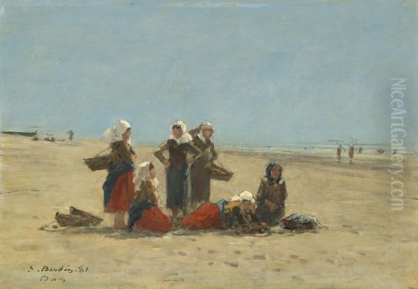 Women on the Beach at Berck - view 1