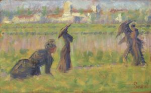 Figures in a Landscape by Georges Seurat