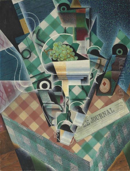 Nature morte a la nappe a carreaux (Still life with checkered tablecloth) - view 1