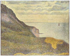 Les Grues et la percee aPort-en-Bessin by Georges Seurat