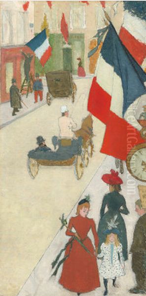 Paris, Rue de Parme on Bastille Day - view 1