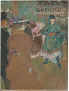 Im >>Moulin Rouge<<: Beginn der Quadrille by Henri De Toulouse-Lautrec