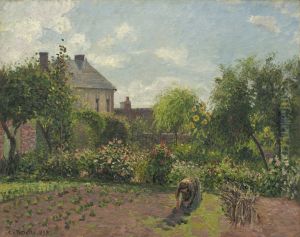The Artist's Garden at Eragny by Camille Pissarro