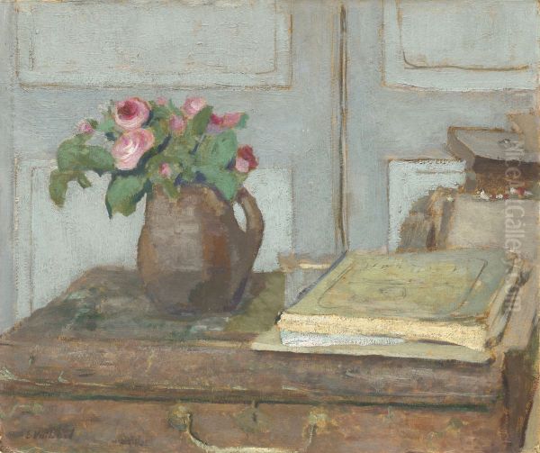 The Artist's Paint Box and Moss Roses - view 1