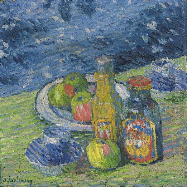 Still Life with Bottles and Fruit - view 1