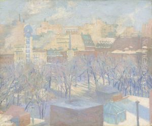 Madison Square, Snow by Allen Tucker