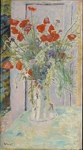 Poppies in a Vase by Pierre Bonnard