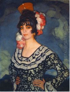 Woman in Andalusian Dress by Ignacio Zuloaga