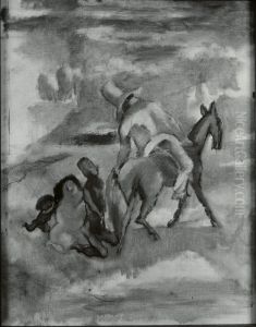 Reclining Girl (recto); Cuban Scene (verso) by Jules Pascin