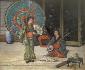 Scene from "The Mikado," with Louise Paullin