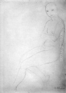Seated Nude Model, Facing Left
