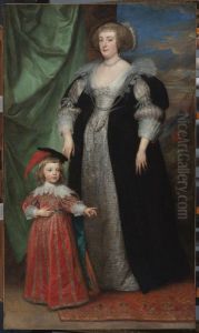 Marie Claire de Croy, Duchess d'Havre and Child Marie Claire de Croy, Duchess d'Havre and Child