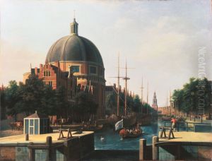 The Singel with the Round Lutheran Church, Amsterdam