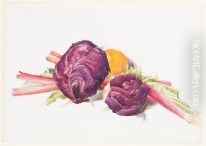 Red Cabbages, Rhubarb and Orange by Charles Demuth
