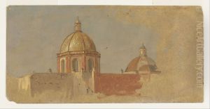 Colombia or Ecuador, church roofs by Frederic Edwin Church