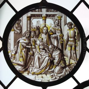 Roundel with the Adoration of the Magi by (manner of) Memling, Hans