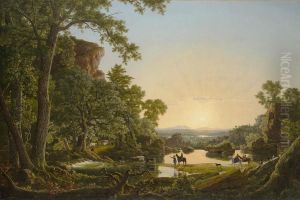 Hooker and Company Journeying through the Wilderness from Plymouth to Hartford, in 1636 by Frederic Edwin Church