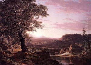 July Sunset, Berkshire County, Massachusetts by Frederic Edwin Church