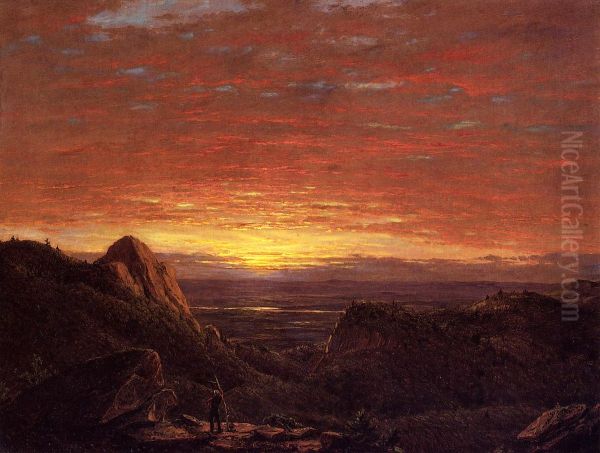 Morning, Looking East over the Hudson Valley from Catskill Mountains - view 1